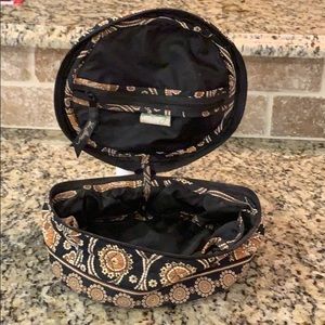 Vera Bradley Circular Makeup Bag Caffe Latte